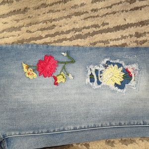 French Dressing Jeans with floral embroidery
